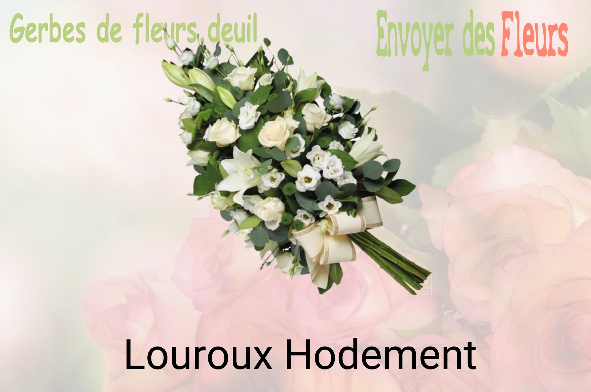 Gerbe de fleurs de deuil livrée à Louroux-Hodement